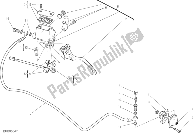 All parts for the Clutch Control of the Ducati Scrambler 1100 Thailand USA 2019